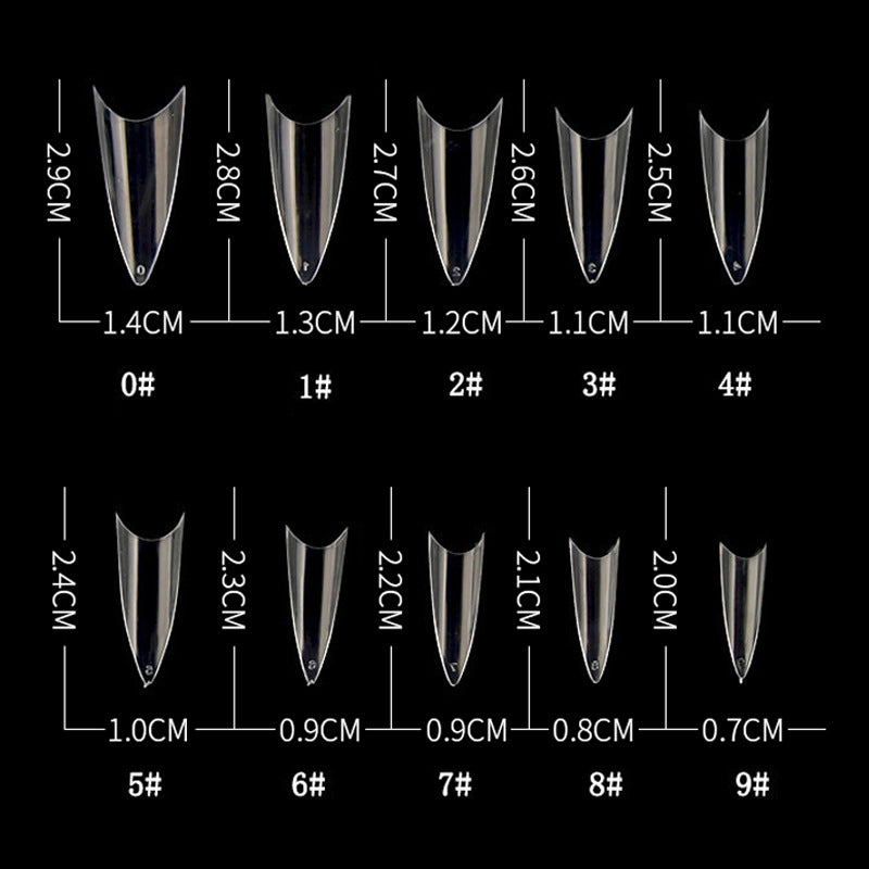 Nail Tip Nail Piece Fake Nail Product 500 Pieces Bag Transparent White