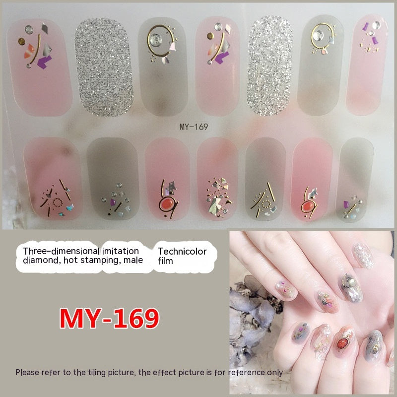 Baking-free Gel Three-dimensional Nail Stickers Full Paste Waterproof And Durable