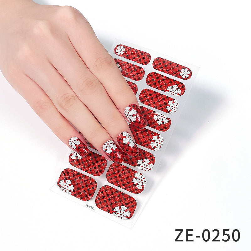 Fashion Christmas Waterproof Manicure Stickers