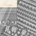 Lace Embossed Sticker Black And White Decal Nail Enhancement