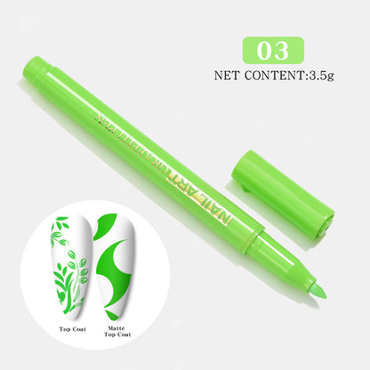 Nail Art Painting Smearing Nail Point Flower Hook Line Pen One Step Glue