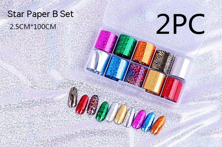 Nail Art Transfer Foils Set Of 12