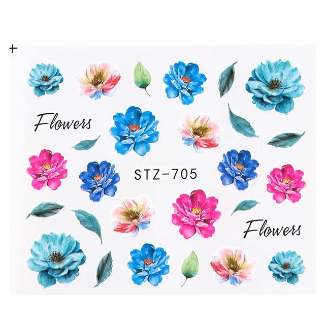 Flower Series  Water Stickers
