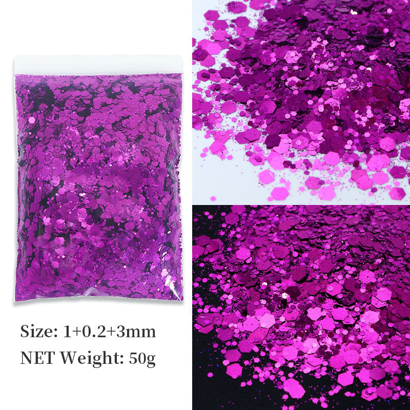 Korean Big Sequins Nail Shimmering Powder