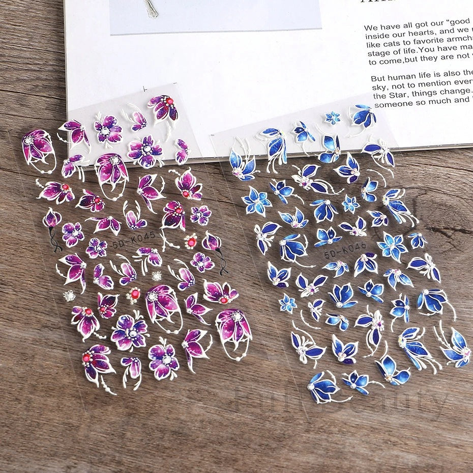 5D Three-dimensional Relief Nail Sticker