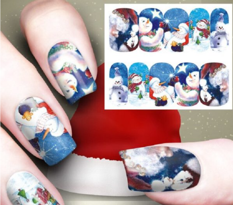 New Christmas Nail Art Watermark Ornament Sticker