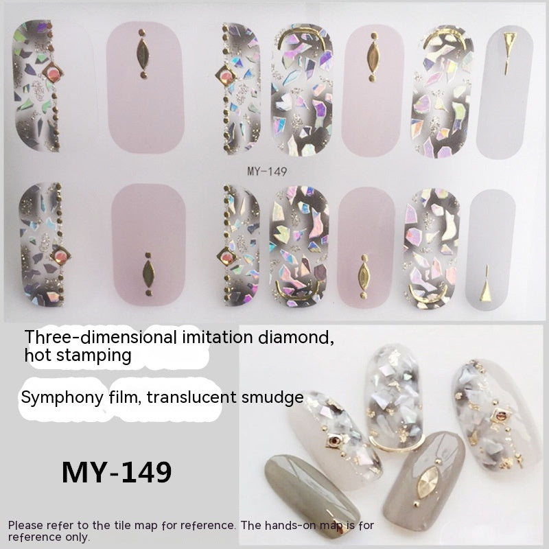 Baking-free Gel Three-dimensional Nail Stickers Full Paste Waterproof And Durable