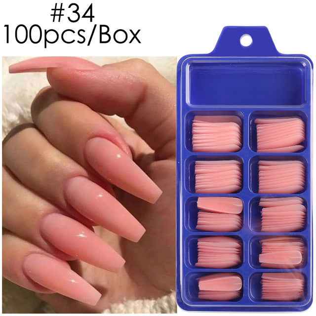 Blue Box Full Paste Wear Long Ballet Nail Plate