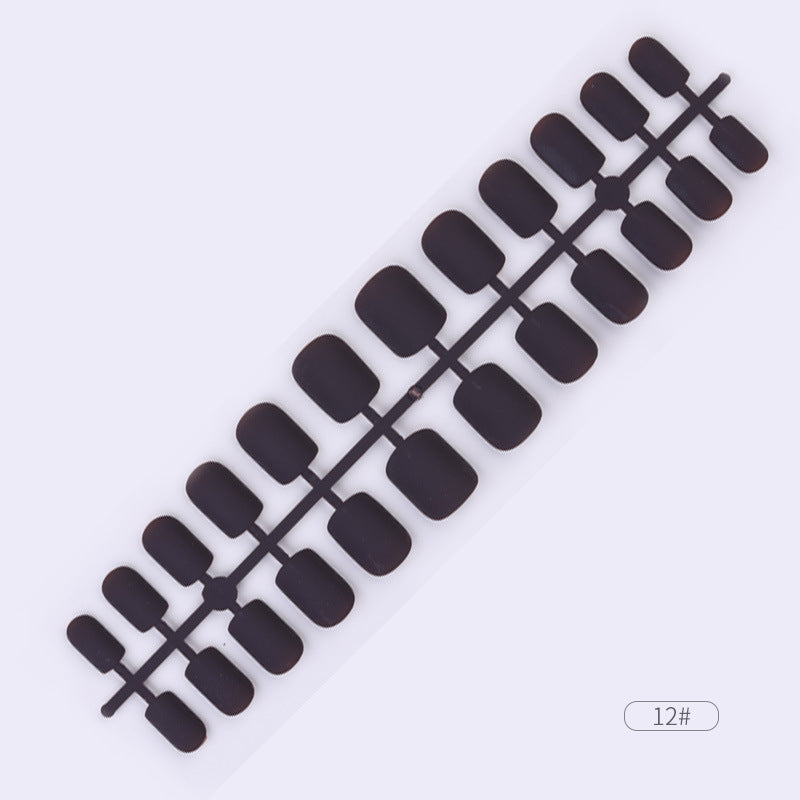 24pcs Solid Color Wear Fake Nail