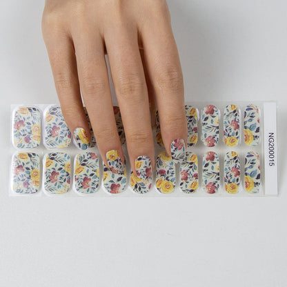 Korean Semi Cured Nail Stickers That Can Be Attached To Nail Polish Glue