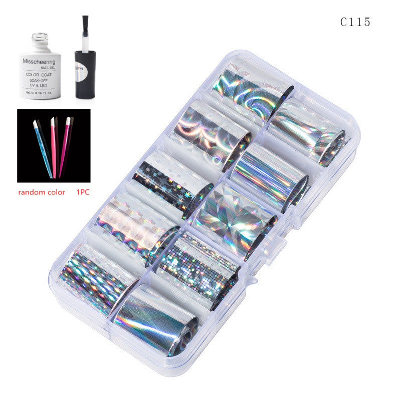 Nail Art Transfer Foils Set Of 12