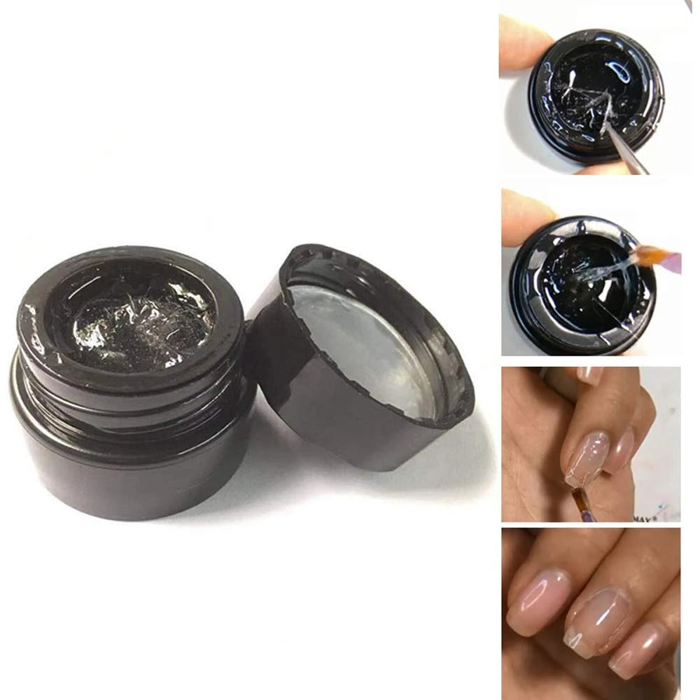 Fiber extension rubber reinforcement repair nail polish