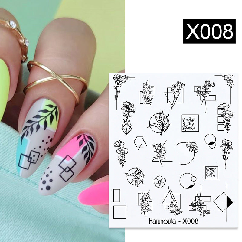 Nail Art Butterfly Sticker Flower Leaf Decal