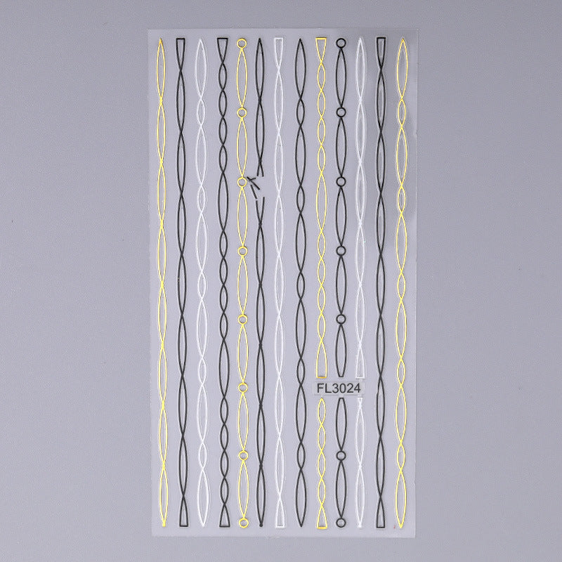 Line Sticker Stripe Wave