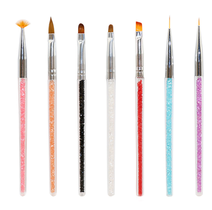 Manicure tool crystal engraved phototherapy pen Painted drawing line gradient point flower pen