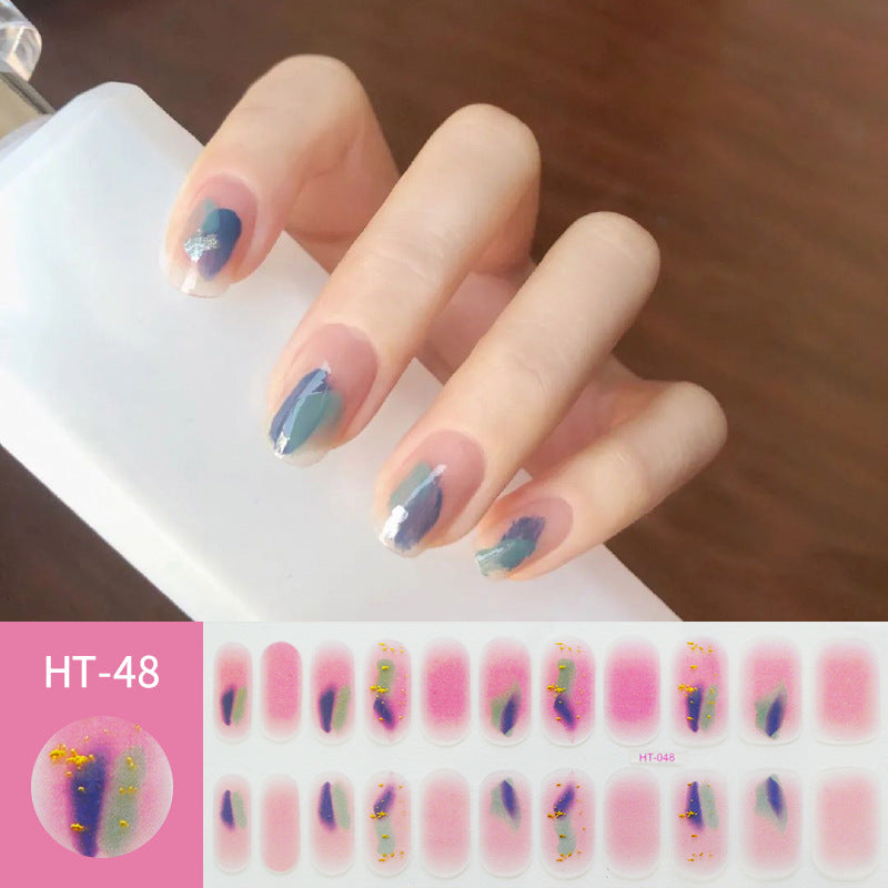 Hot Gold Star Moon Laser Nail Sticker