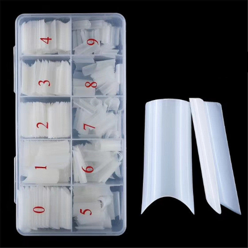 Manicure Fake Nail  Bamboo Tube Nail 500 Pieces Box