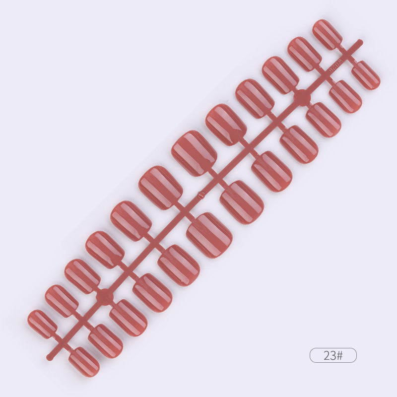 24pcs Solid Color Wear Fake Nail