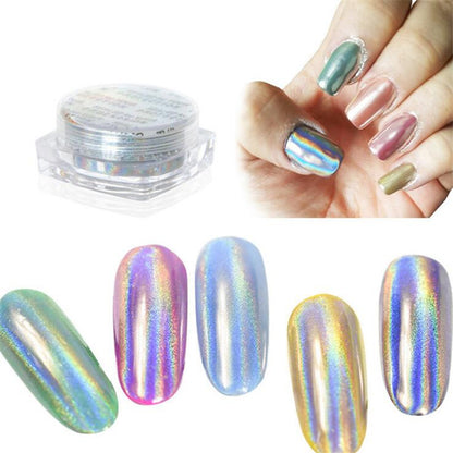 Nail plated magic mirror powder