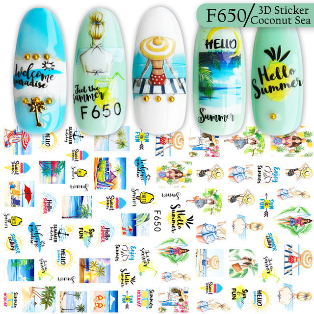 3D adhesive sticker color