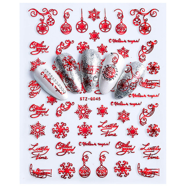 Nail Christmas decal jewelry