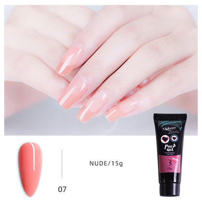 Nail extension glue 15ml non-paper support crystal fast nail extension gel UV phototherapy glue