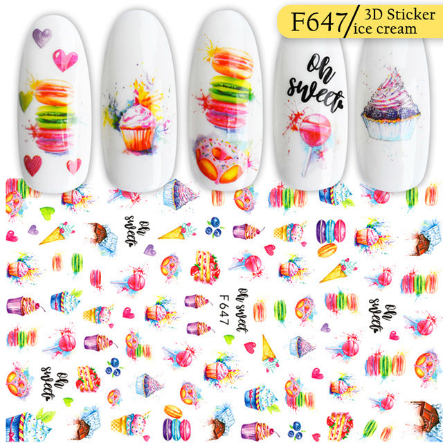 3D adhesive sticker color