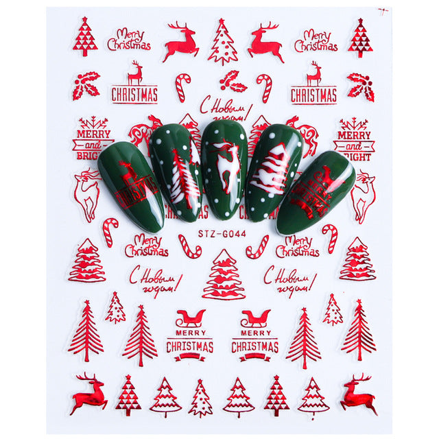 Nail Christmas decal jewelry