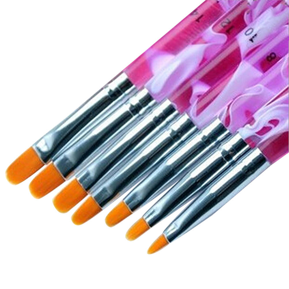 Nail supplies pen brush Acrylic rod round head phototherapy pen 7 sets of pens Painted set Pen wholesale