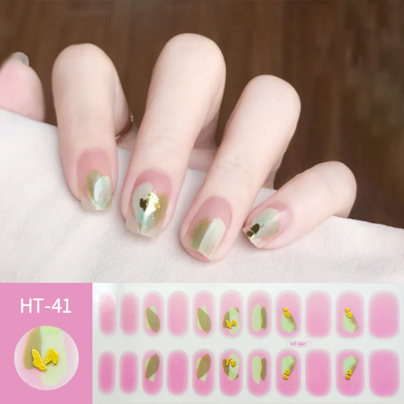 Hot Gold Star Moon Laser Nail Sticker