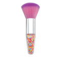 Conical Diamond Particles Transparent Handle Makeup Brush