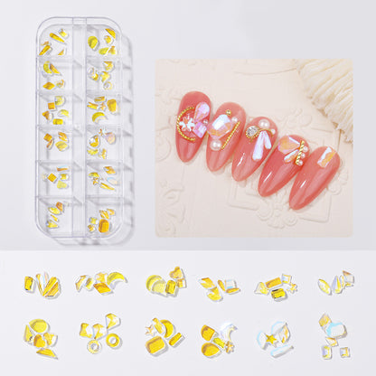 Shell Piece Diamond Rhinestone Decoration Pearl Butterfly Nail Sticker