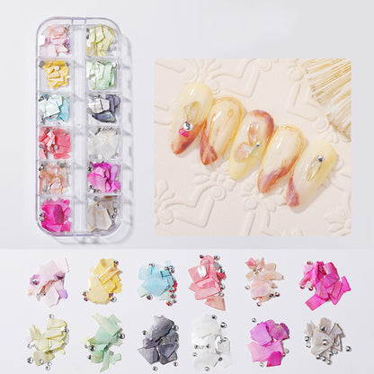 Shell Piece Diamond Rhinestone Decoration Pearl Butterfly Nail Sticker