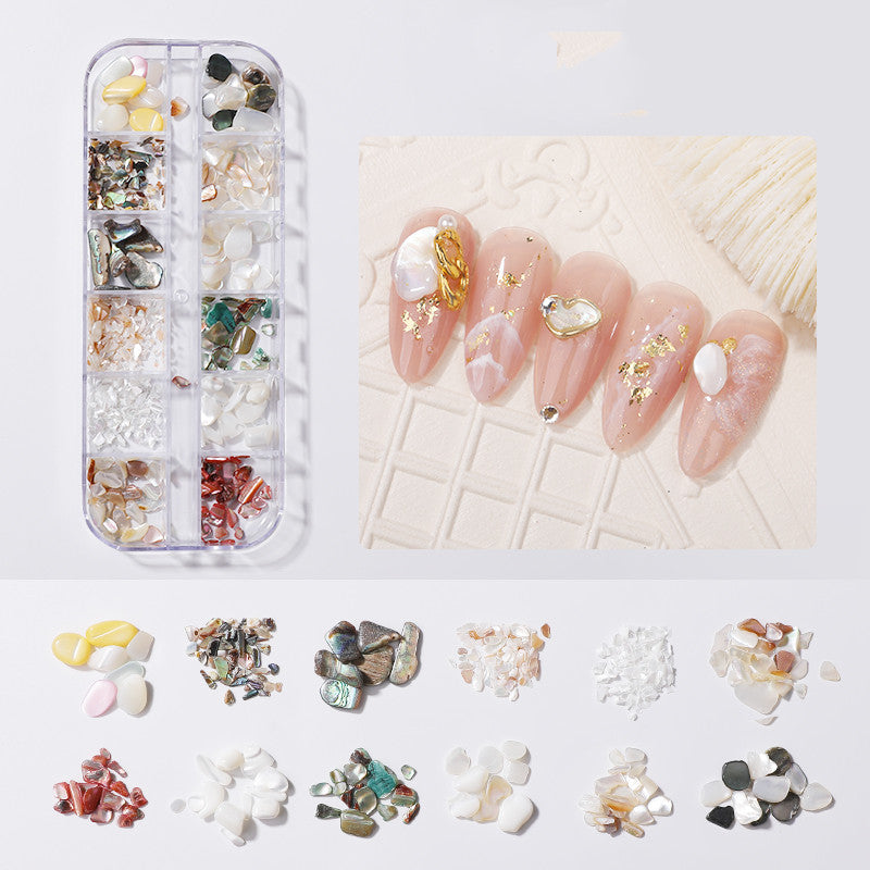 Shell Piece Diamond Rhinestone Decoration Pearl Butterfly Nail Sticker