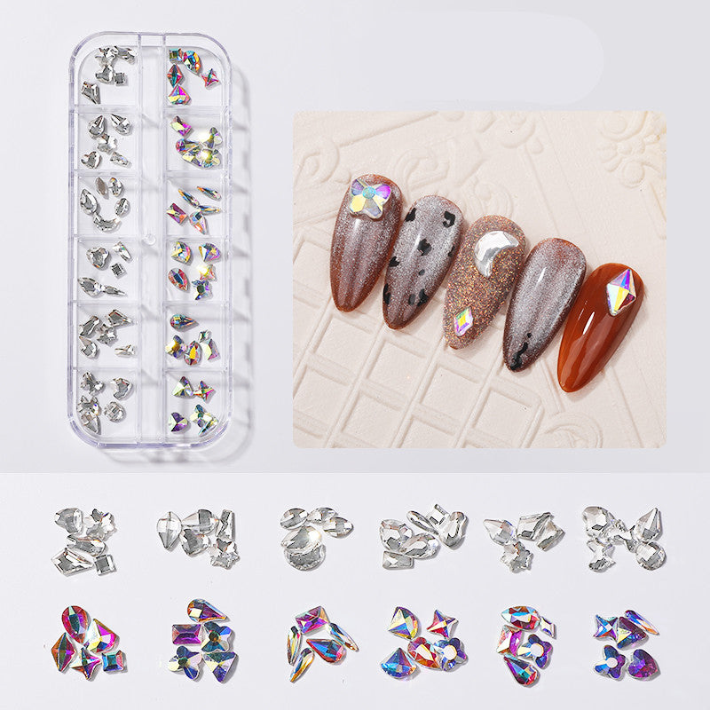 Shell Piece Diamond Rhinestone Decoration Pearl Butterfly Nail Sticker