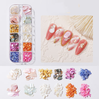 Shell Piece Diamond Rhinestone Decoration Pearl Butterfly Nail Sticker