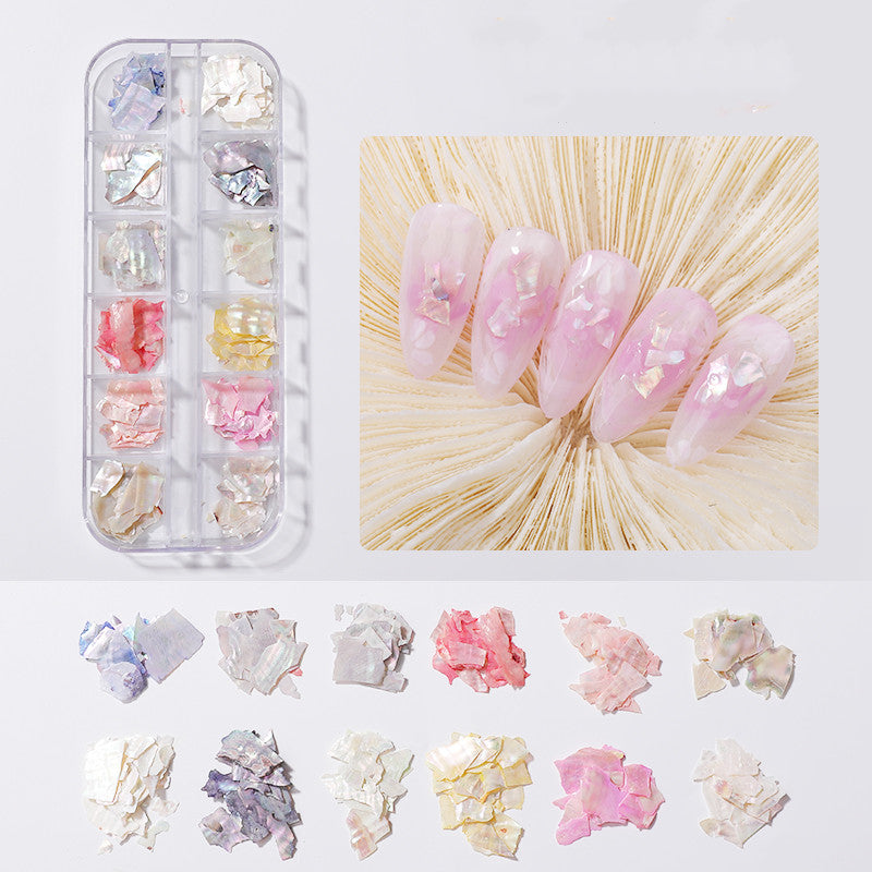 Shell Piece Diamond Rhinestone Decoration Pearl Butterfly Nail Sticker