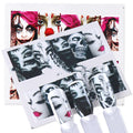 Black and White Color Skull Element Set Nail Stickers