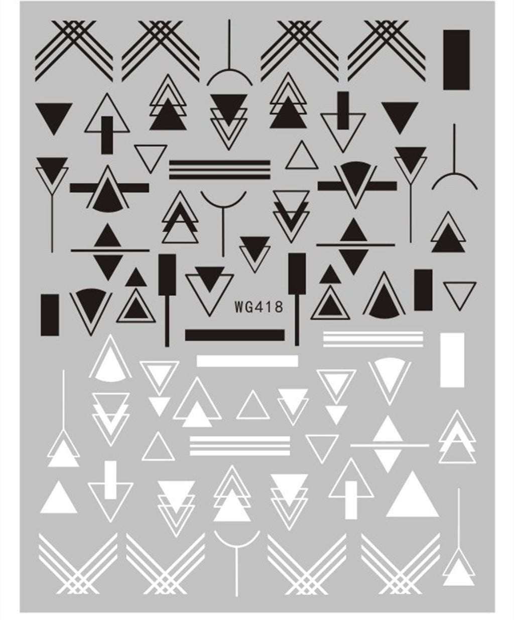 Nail Sticker Export Black and White Line Nail Sticker