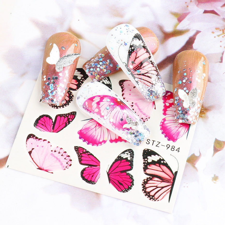 Vintage Watercolor Big Butterfly Sticker