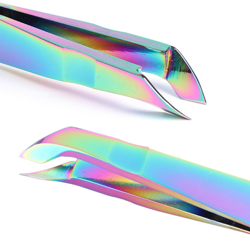 Electroplated Nail Clippers Dead Skin Fork Tweezers Manicure Polishing Tool