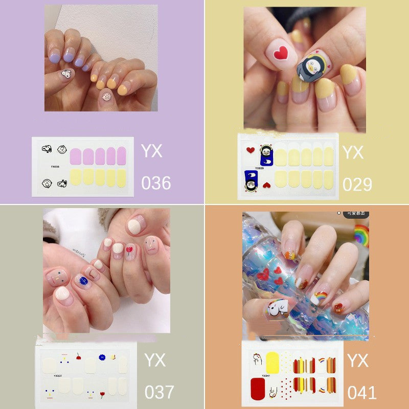 Cartoon Decorative Wearable Nail Stickers