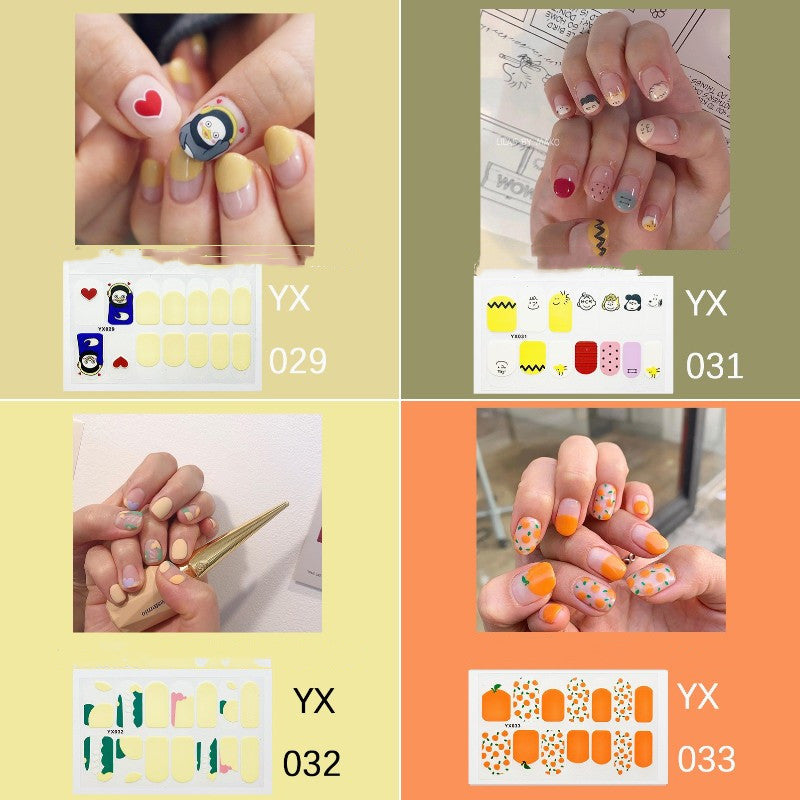 Cartoon Decorative Wearable Nail Stickers