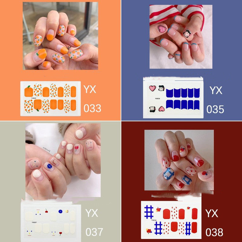 Cartoon Decorative Wearable Nail Stickers