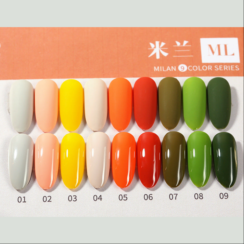 AS New Solid Color Nail Polish Glue New Nail Shop Dedicated 9 Color Sparkling Star Nail Polish Glue Cross-Border