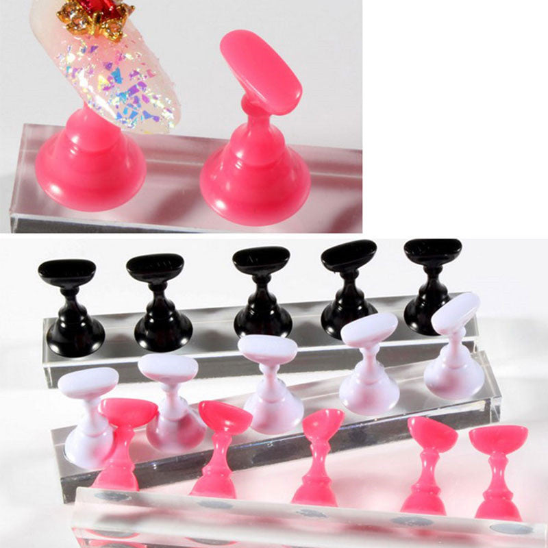 Acrylic Transparent Base for Nail Holder Magnet Chessboard Practice Seat