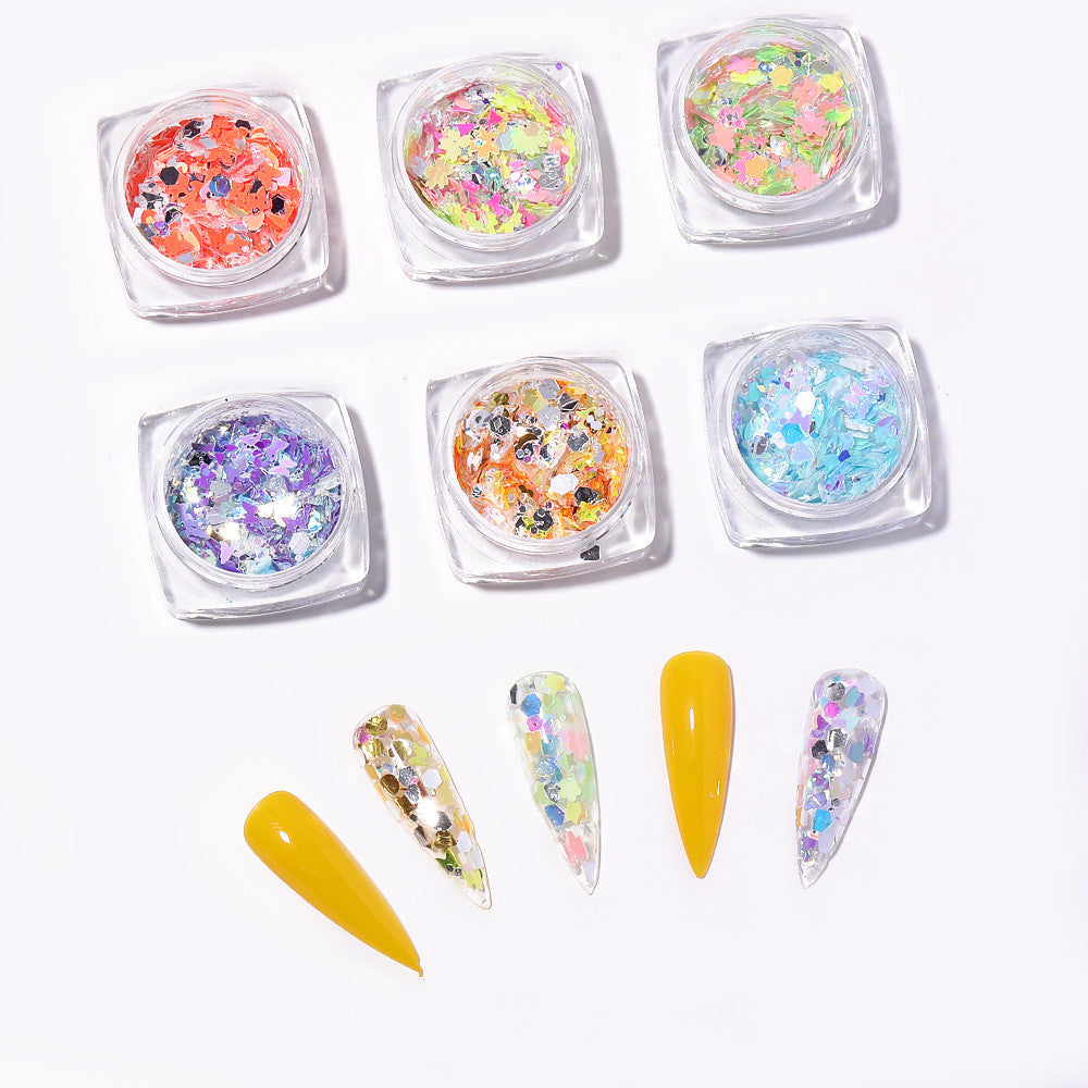 Star Shape Love Symphony Geometric Sequin Nail Sticker