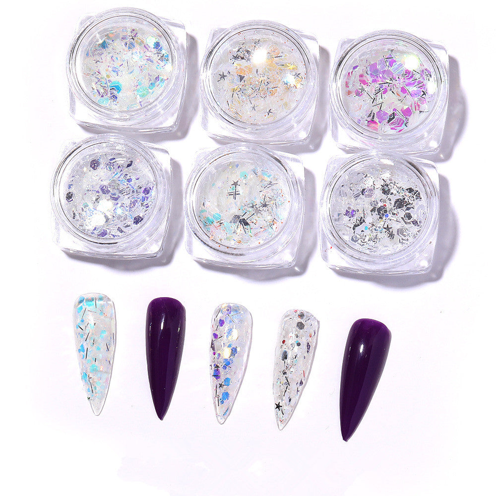 Star Shape Love Symphony Geometric Sequin Nail Sticker