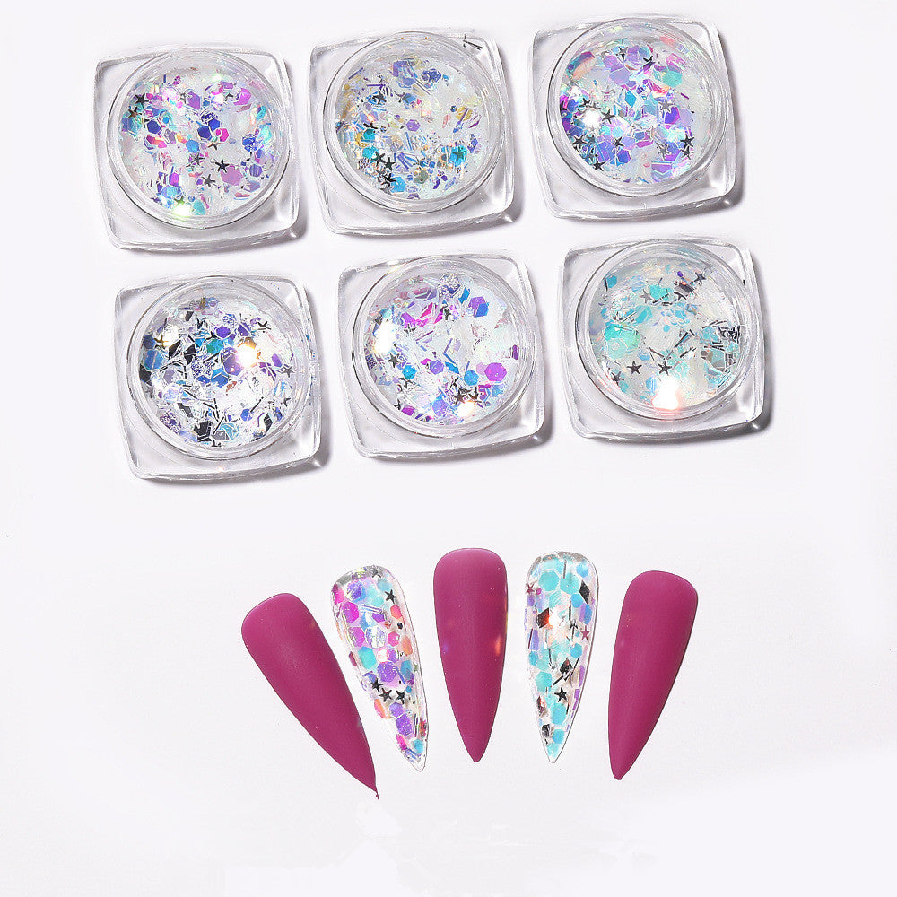 Star Shape Love Symphony Geometric Sequin Nail Sticker