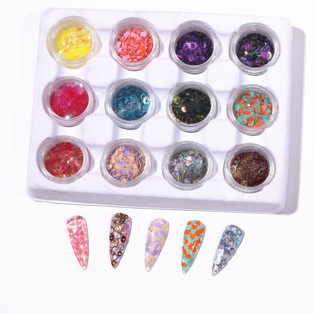 Star Shape Love Symphony Geometric Sequin Nail Sticker